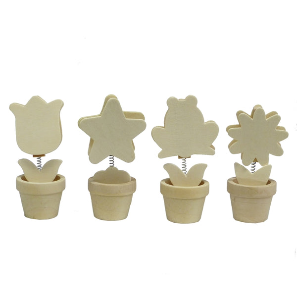 Photo Message Clip Mini Pots Pk4