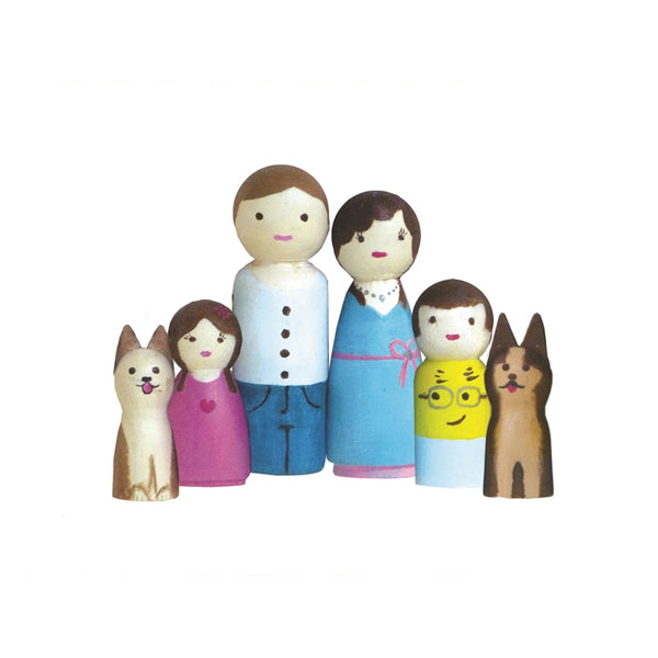 Wooden Doll Family Paint Kit