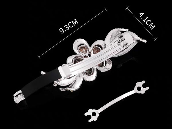 Large Flower Crystal Hairclip
