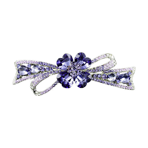 Flower Bowtie Crystal hairclip