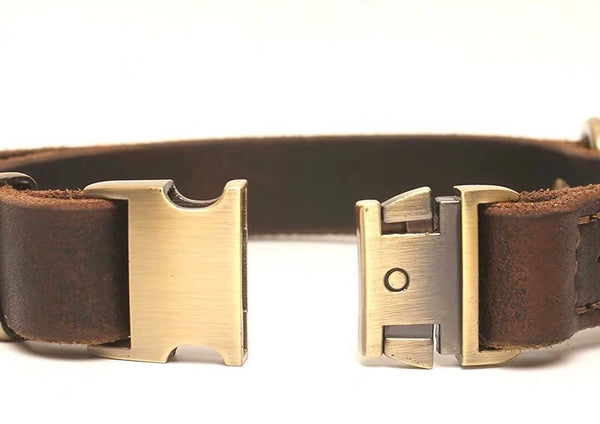 Cowhide Dog Collar Medium and Large Dog Collar