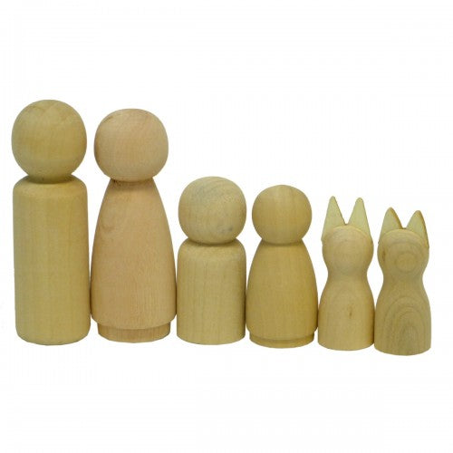 Wooden Doll Family Paint Kit
