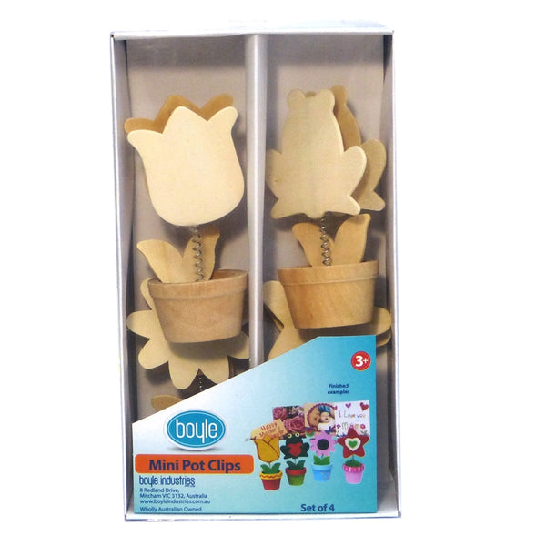 Photo Message Clip Mini Pots Pk4