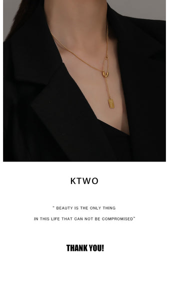 Safety Pin With Love Pendant Necklace
