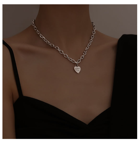 Heart Pendant Chain Necklace