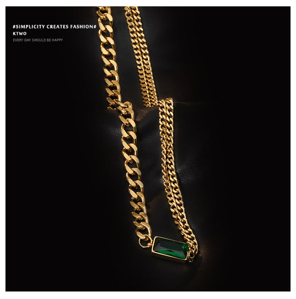 Emerald Chain Necklace