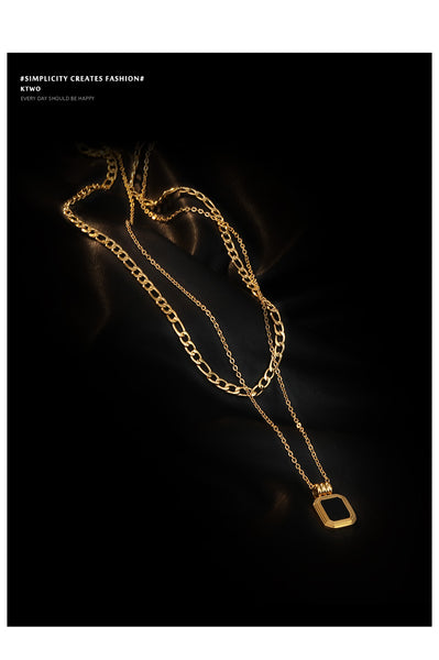 Black Pendant Chain Neclace