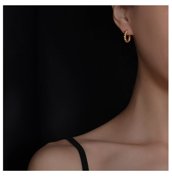 Twisted Hoop Earrings