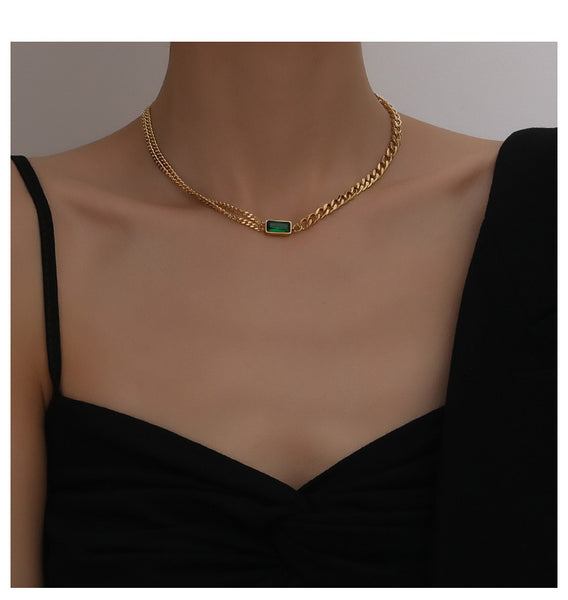 Emerald Chain Necklace