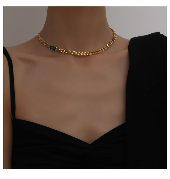 Emerald Chain Necklace