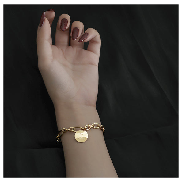 Coin Pendant Chain Bracelet