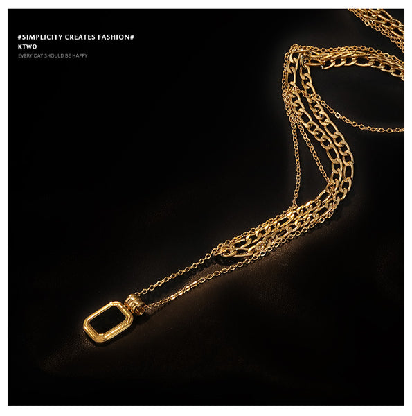Black Pendant Chain Neclace