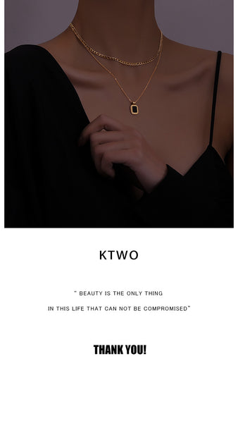 Black Pendant Chain Neclace