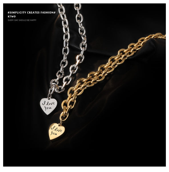 Heart Pendant Chain Necklace