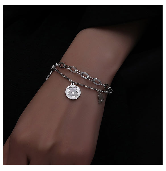 Teddy Pendant Layered Chain