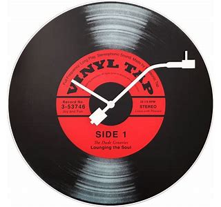 NeXtime Vinyl Tap Wall Clock (Black & Red)