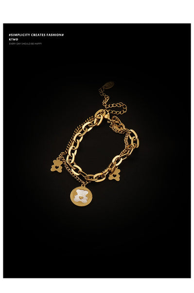 Teddy Pendant Layered Chain
